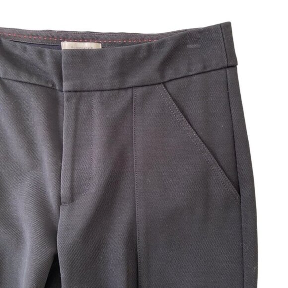 Anthropologie black trousers cargo pants stretch high rise straight leg pocket 4 - Picture 5 of 12